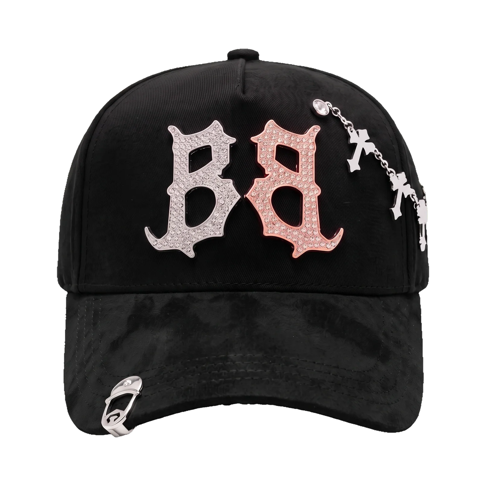 EL BARBAS HATS Double B Cross Chain – vista frontal