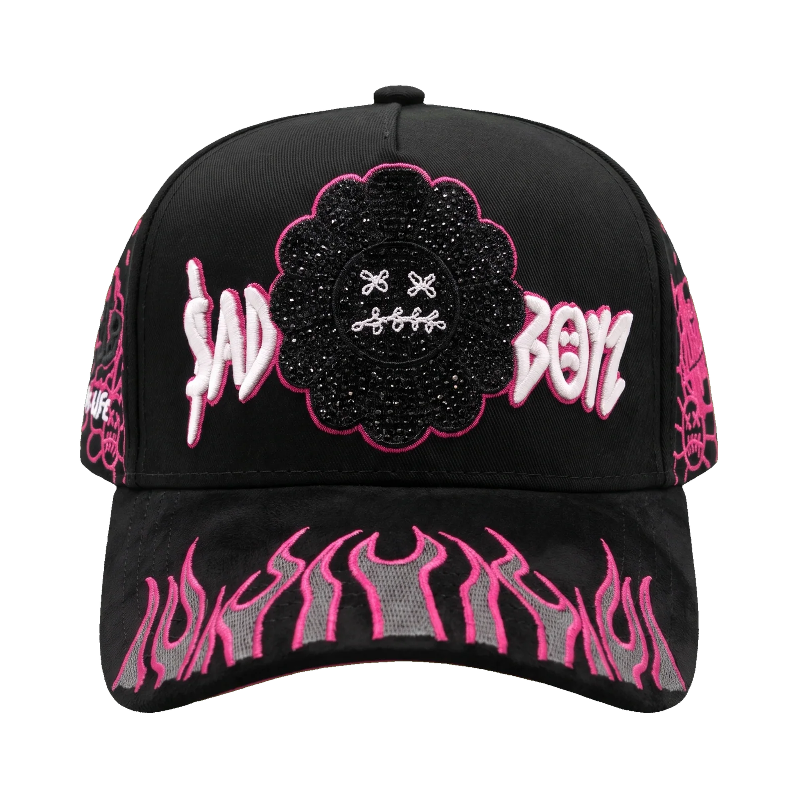 CHAVA HATS Sad Boyz Pink Flames – vista frontal