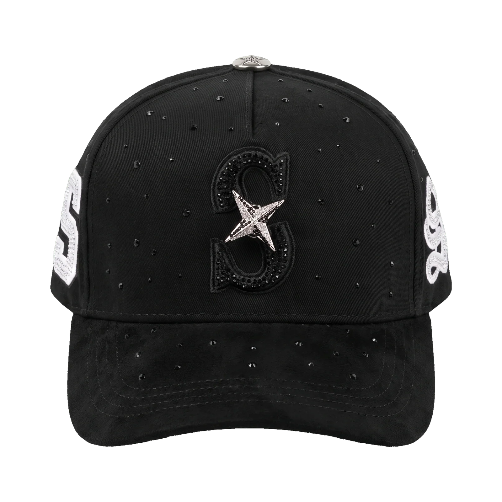 STAR HATS CLUB Black S Crystal Star – vista frontal